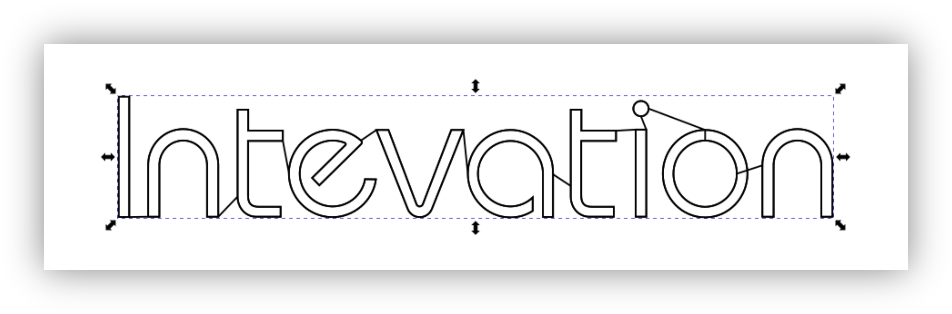 Schriftzug Intevation mit verbundenen Buchstaben